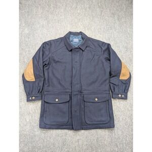 Vtg Pendleton Mens Wool‎ Barn Coat Field Jacket Thinsulate Elbow Patch Outdoors